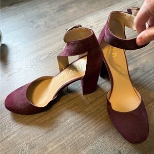 Unisa Maroon Suede Heels